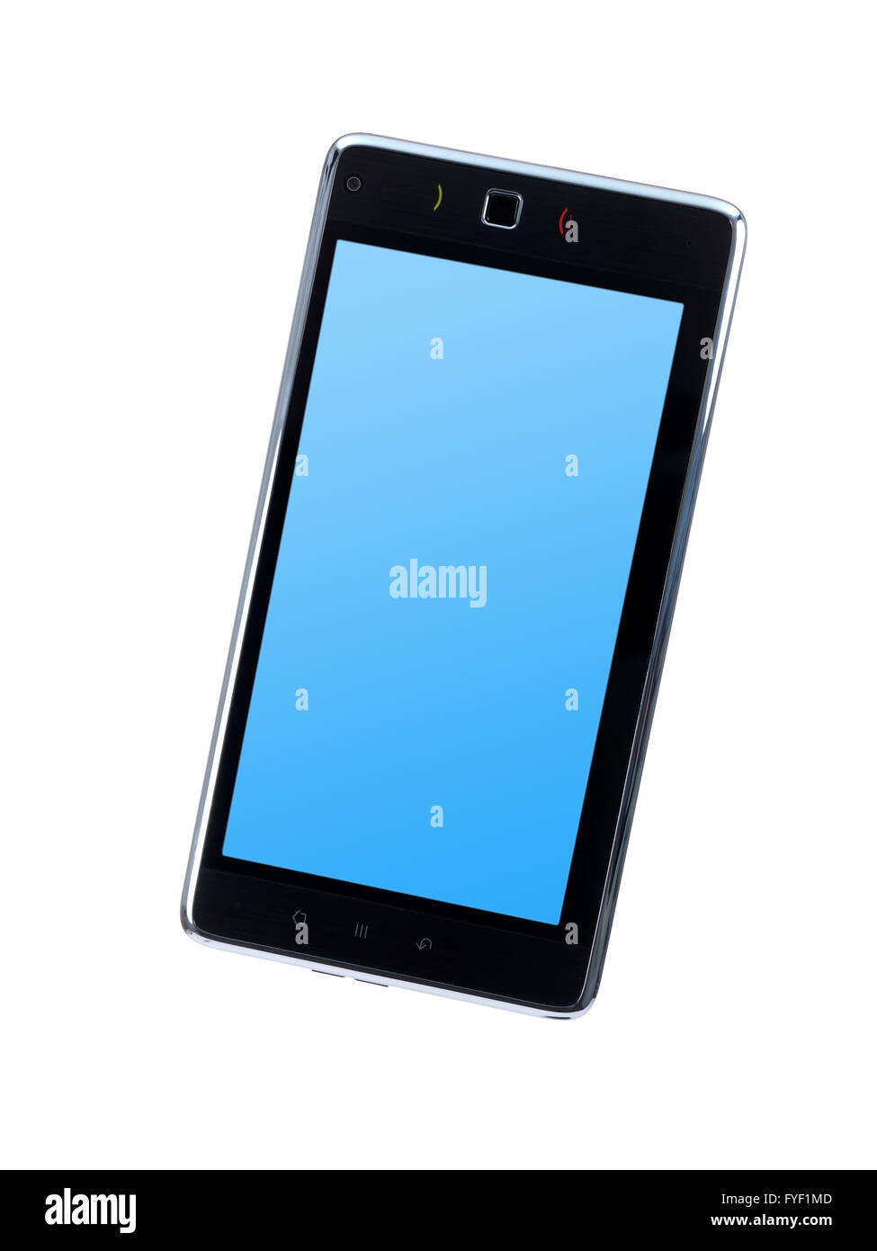 Ein android-Tablet auf dem weißen Hintergrund isoliert Stockfoto