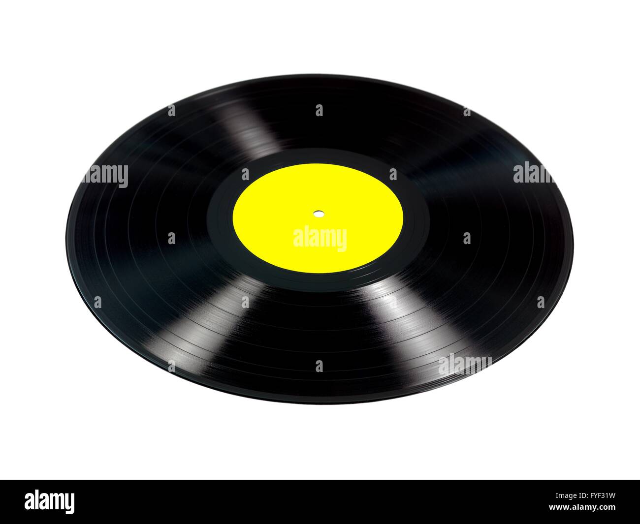Vinyl-Schallplatten auf dem weißen Hintergrund isoliert Stockfoto