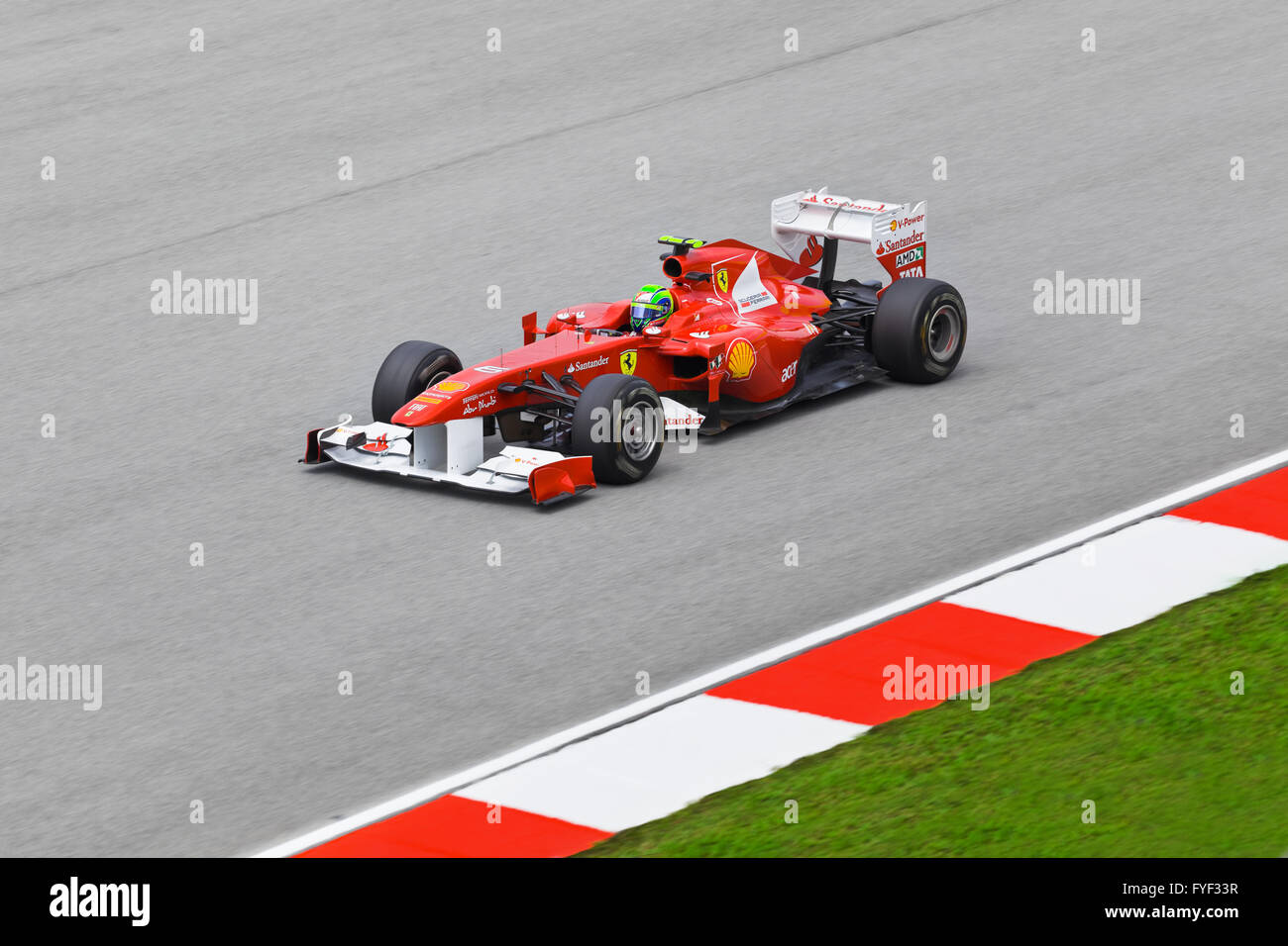 SEPANG, MALAYSIA - 8. APRIL: Felipe Massa (Team Scuderia Ferrari Marlboro) im ersten Training am Formel 1 GP, 8. April 2011, Sepan Stockfoto
