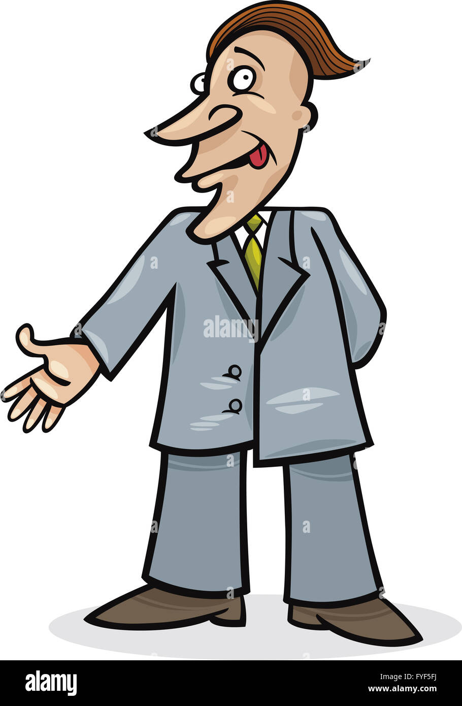 Karikatur Mann im Anzug Stockfotografie - Alamy