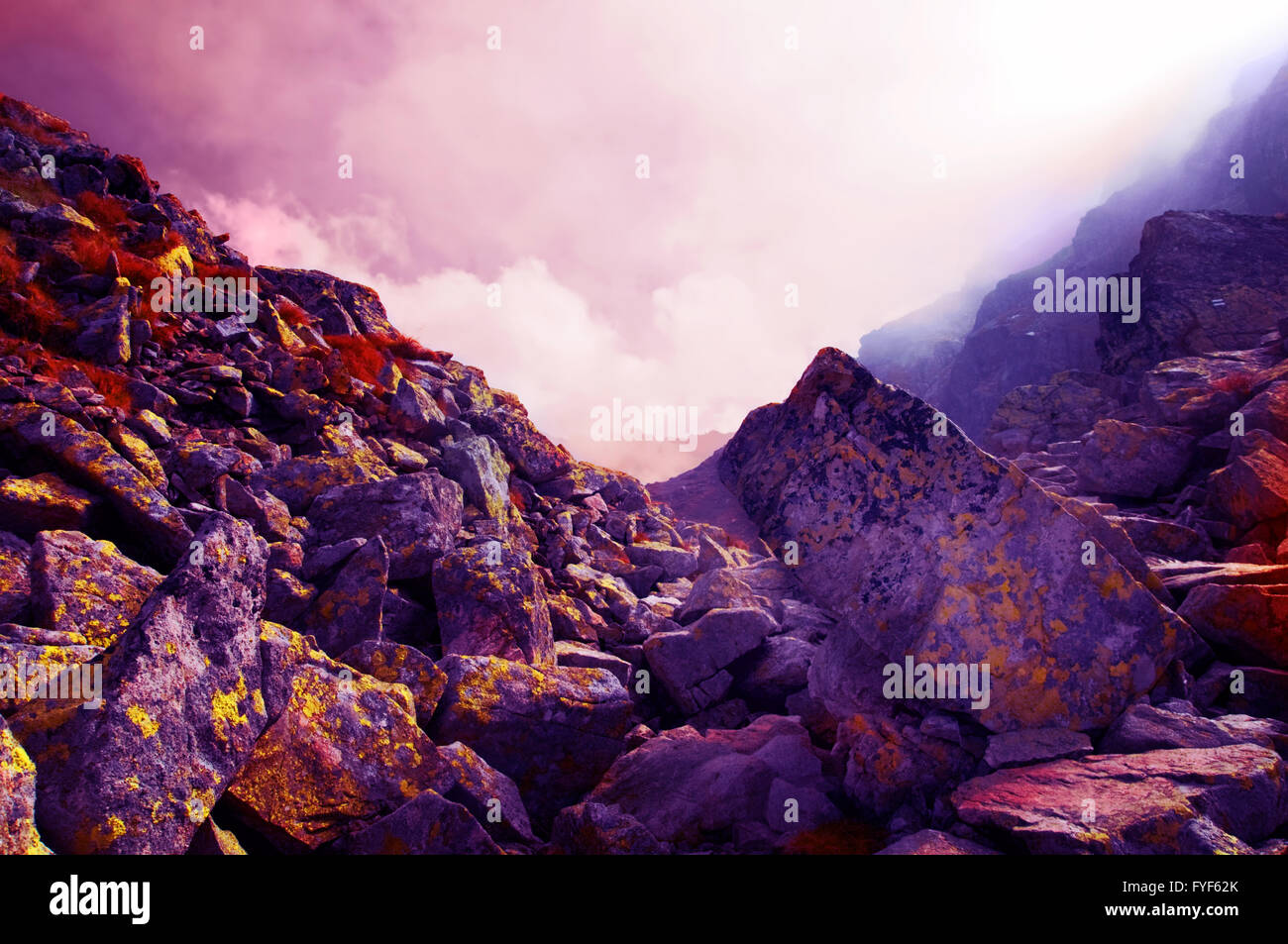 Rocky Mountains Landschaft. Tatra-Gebirge Stockfoto