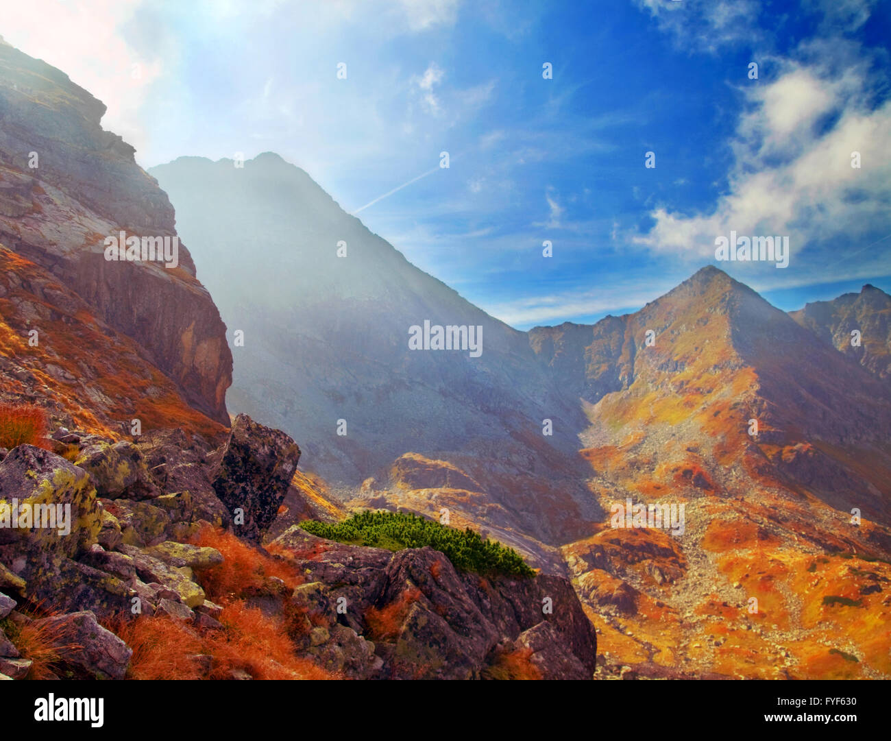 Berge-Landschaft. Tatra buntes Bild Stockfoto