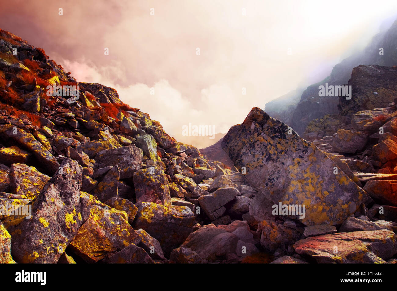 Rocky Mountains Landschaft. Tatra-Gebirge Stockfoto