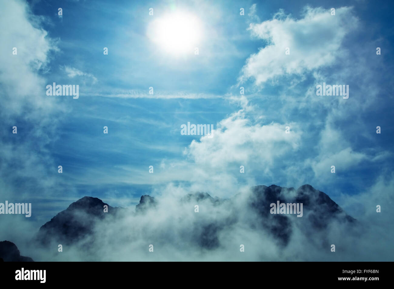 Himmel Berge Landschaft. Tatra-Gebirge Stockfoto
