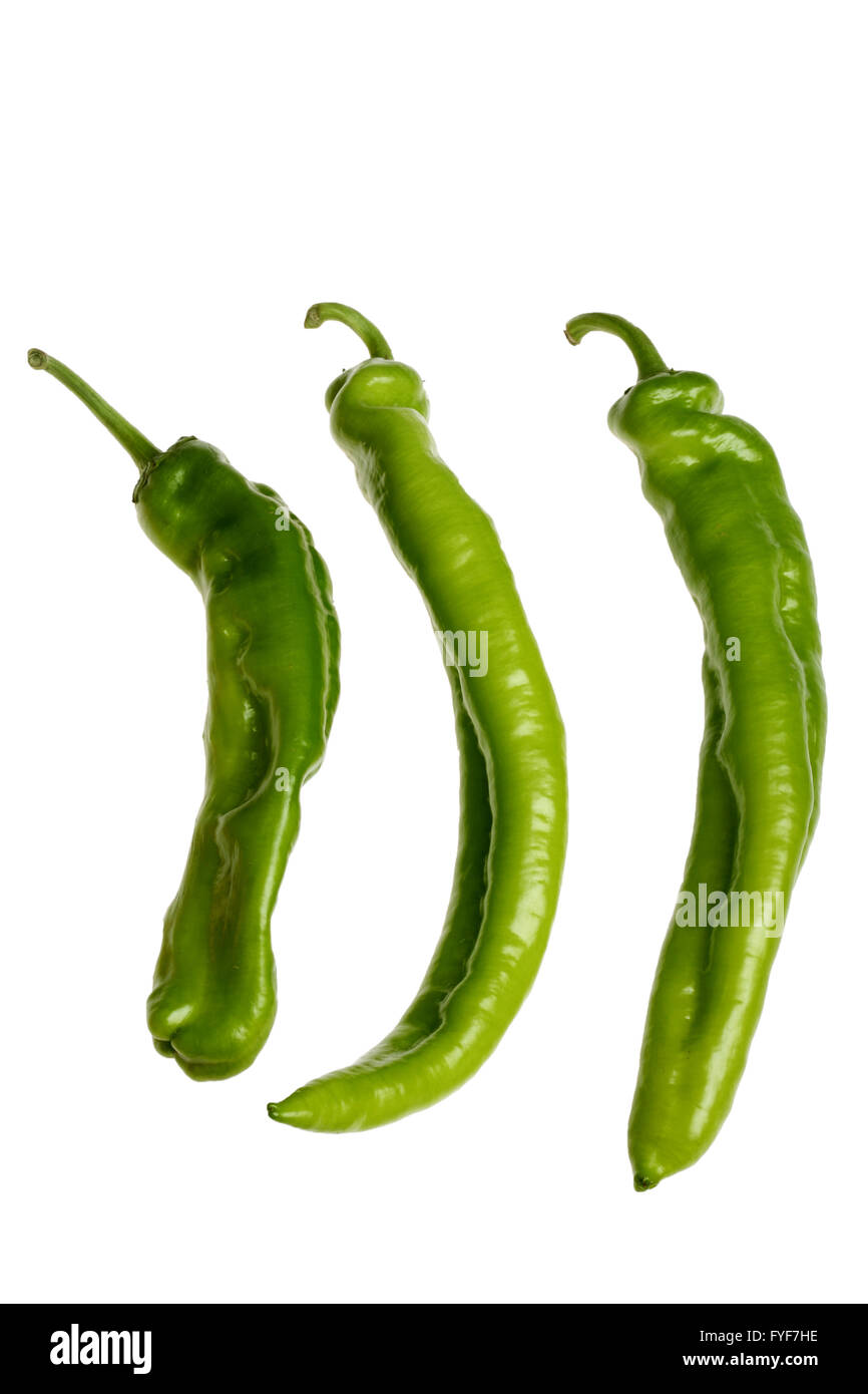 Grüne Chilis Stockfoto