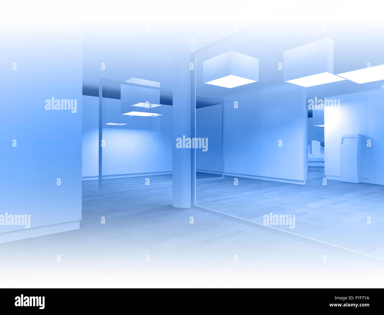 Wartezimmer in einem Krankenhaus oder einer Klinik mit dem leeren Raum Stockfoto