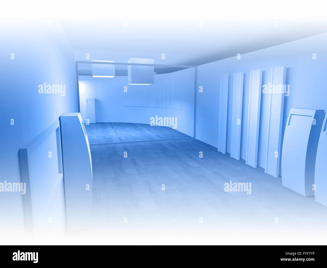 Wartezimmer in einem Krankenhaus oder einer Klinik mit dem leeren Raum Stockfoto