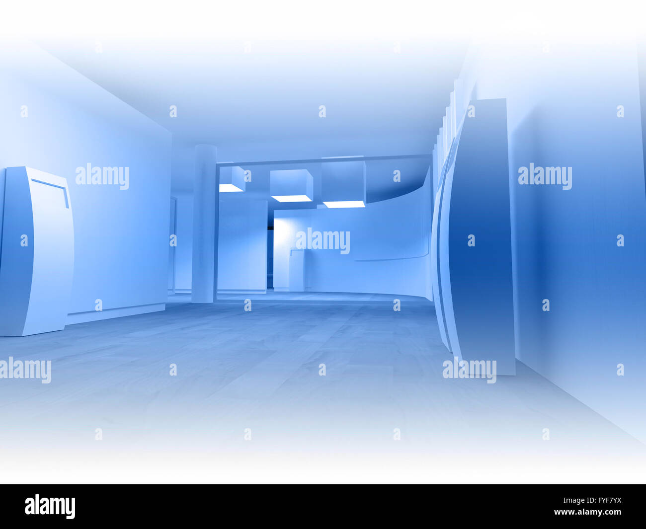 Wartezimmer in einem Krankenhaus oder einer Klinik mit dem leeren Raum Stockfoto