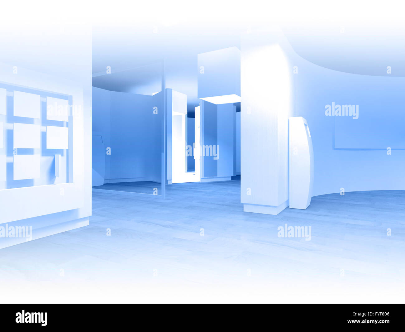 Wartezimmer in einem Krankenhaus oder einer Klinik mit dem leeren Raum Stockfoto