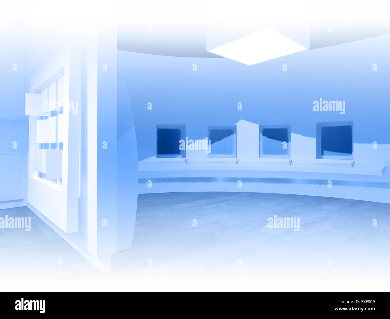 Wartezimmer in einem Krankenhaus oder einer Klinik mit dem leeren Raum Stockfoto
