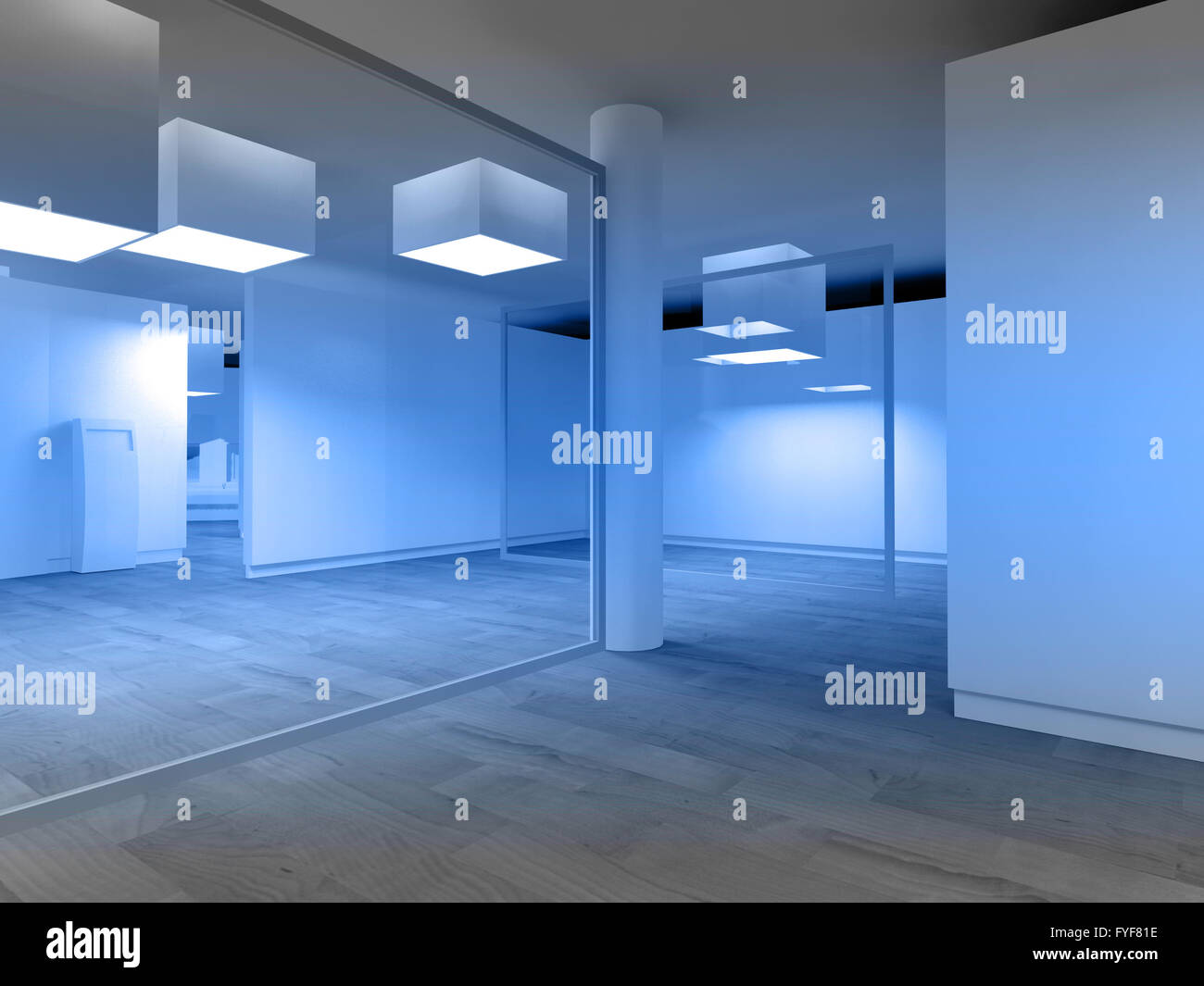 Wartezimmer in einem Krankenhaus oder einer Klinik mit dem leeren Raum Stockfoto