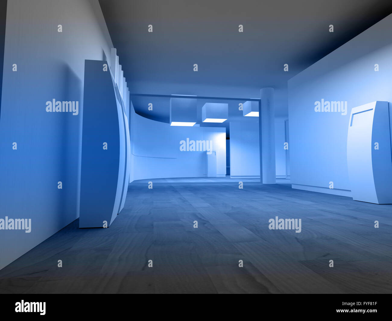 Wartezimmer in einem Krankenhaus oder einer Klinik mit dem leeren Raum Stockfoto