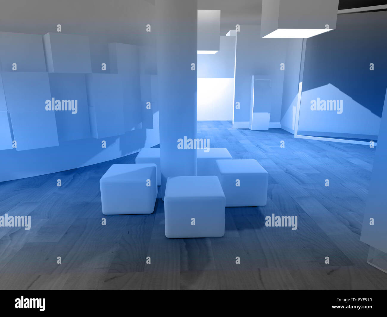 Wartezimmer in einem Krankenhaus oder einer Klinik mit dem leeren Raum Stockfoto