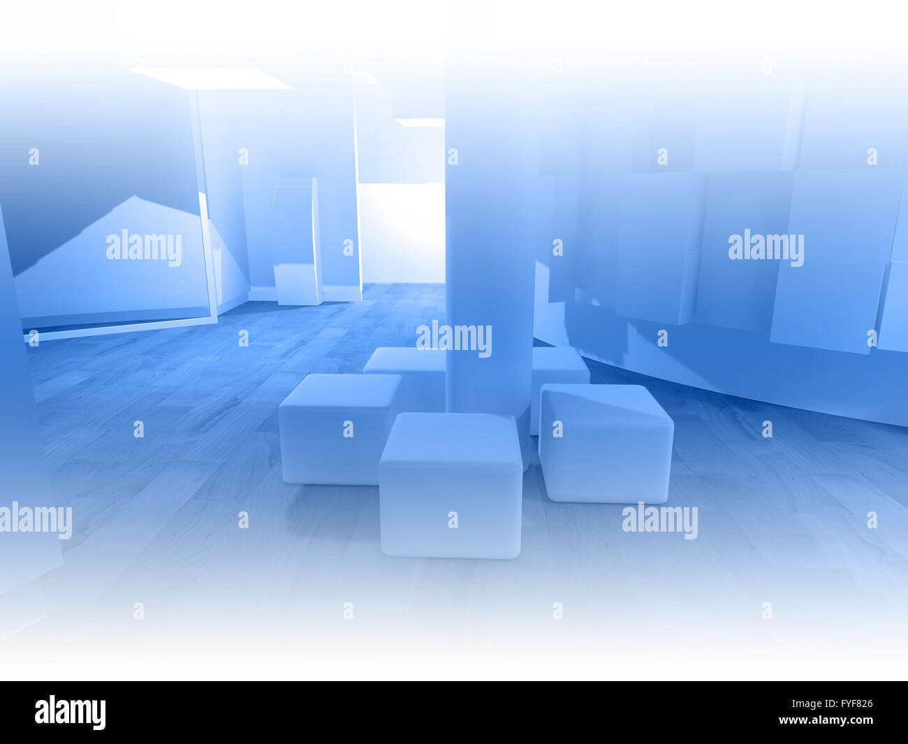 Wartezimmer in einem Krankenhaus oder einer Klinik mit dem leeren Raum Stockfoto