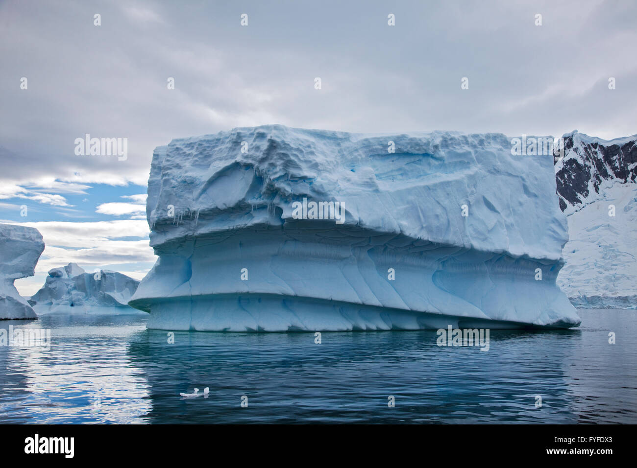 Eisberg im Lemaire-Kanal/Pleneau Island, antarktische Halbinsel Stockfoto