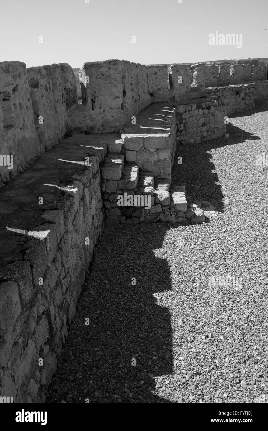 Zamora Stadtmauer neben Zamora Schloss Stockfoto