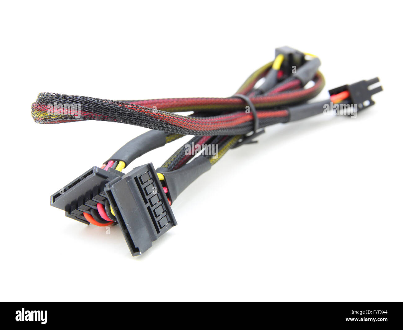 Festplatte-Stromkabel mit elektronischen Kabel Stockfoto