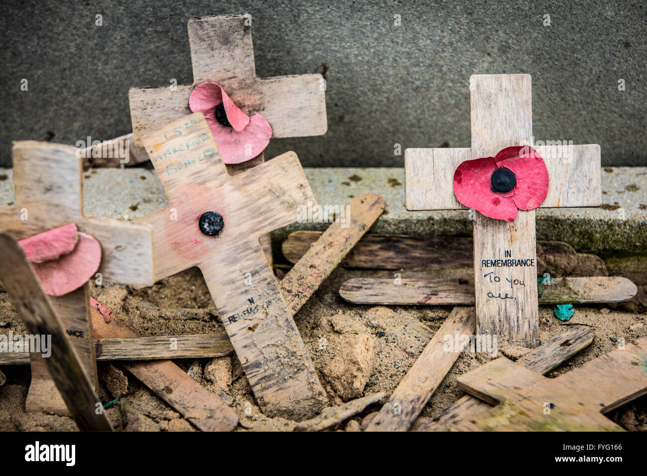 Erinnerung-Denkmal am Newmillerdam, Wakefield. Stockfoto