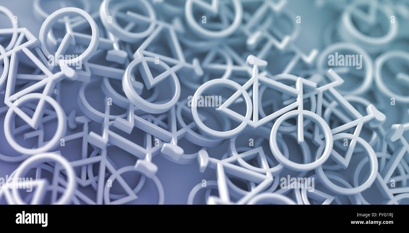 3d Illustration, original 3D-Rendering Fahrrad Stockfoto
