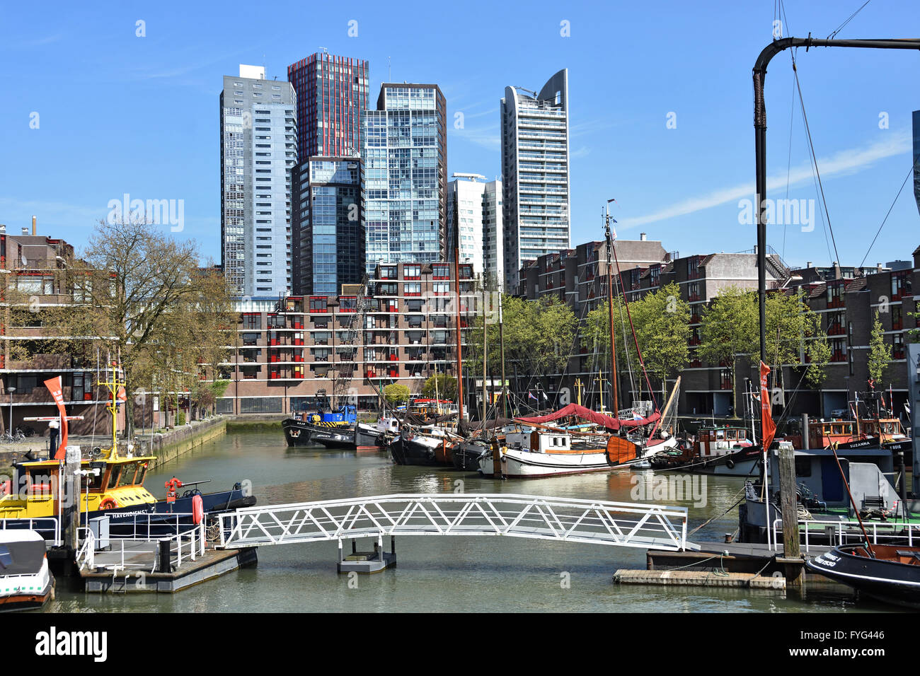 Maritime Museum (Wassertaxi) Rotterdam Niederlande niederländische alten Hafen Hafen Stockfoto