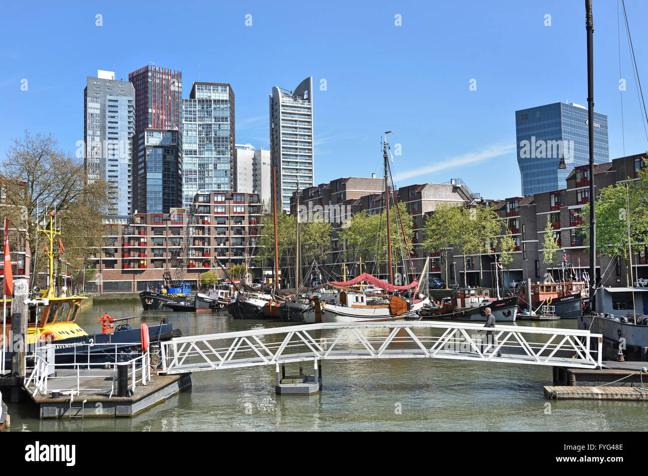 Maritime Museum (Wassertaxi) Rotterdam Niederlande niederländische alten Hafen Hafen Stockfoto