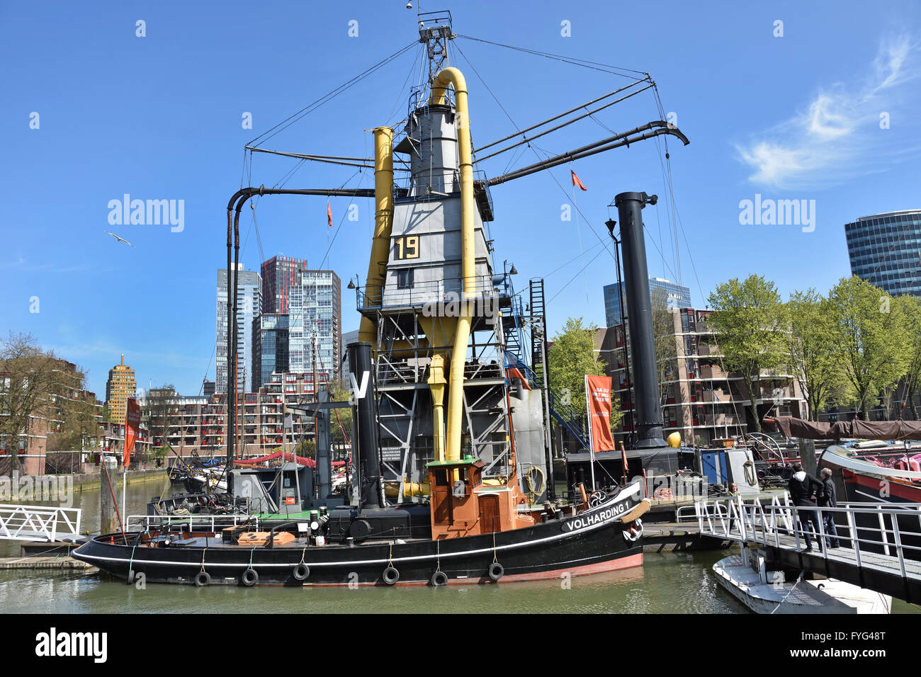 Maritime Museum (Wassertaxi) Rotterdam Niederlande niederländische alten Hafen Hafen Stockfoto