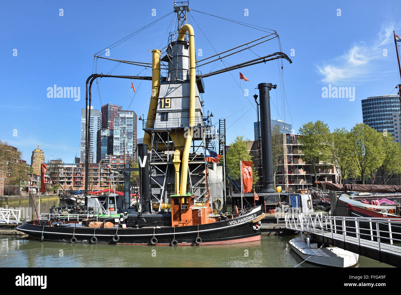 Maritime Museum (Wassertaxi) Rotterdam Niederlande niederländische alten Hafen Hafen Stockfoto