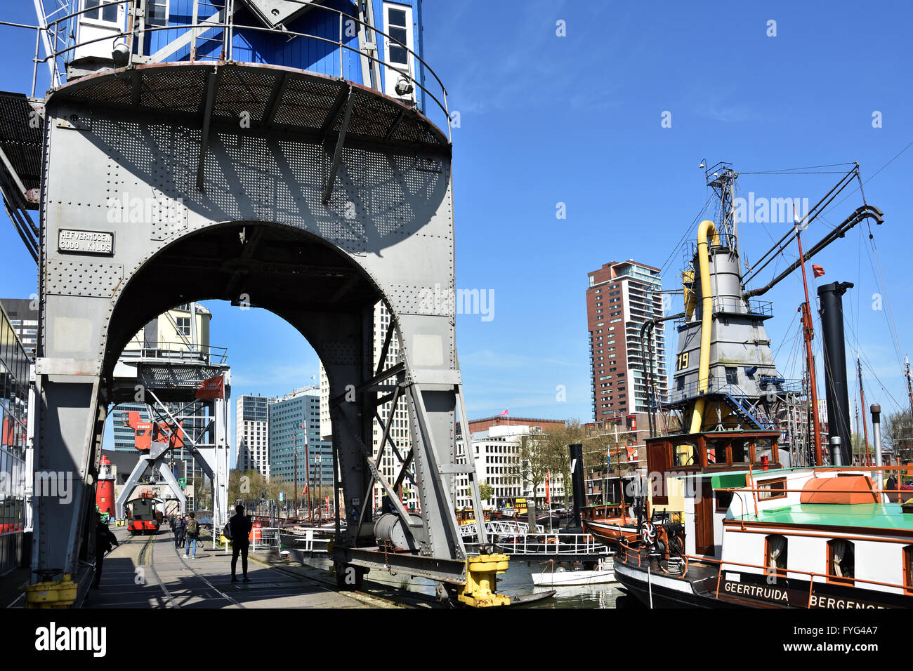 Maritime Museum (Wassertaxi) Rotterdam Niederlande niederländische alten Hafen Hafen Stockfoto