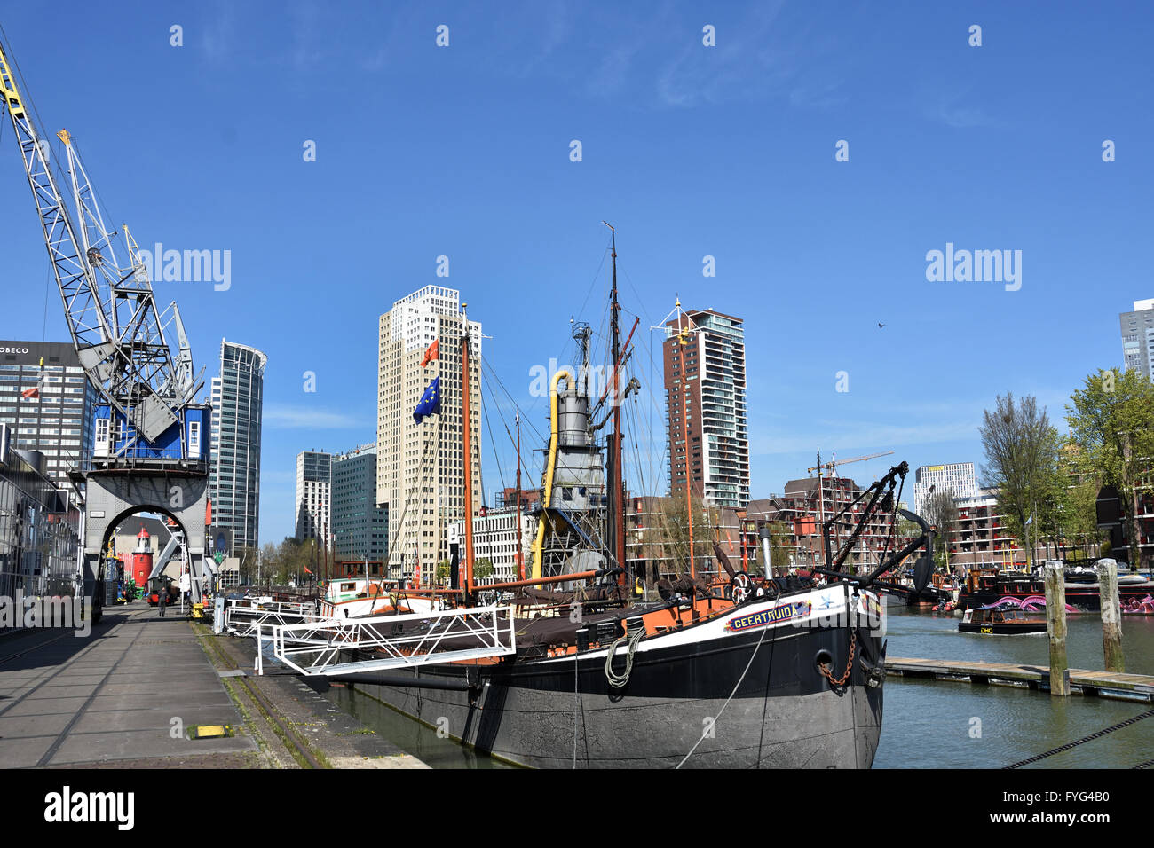 Maritime Museum (Wassertaxi) Rotterdam Niederlande niederländische alten Hafen Hafen Stockfoto