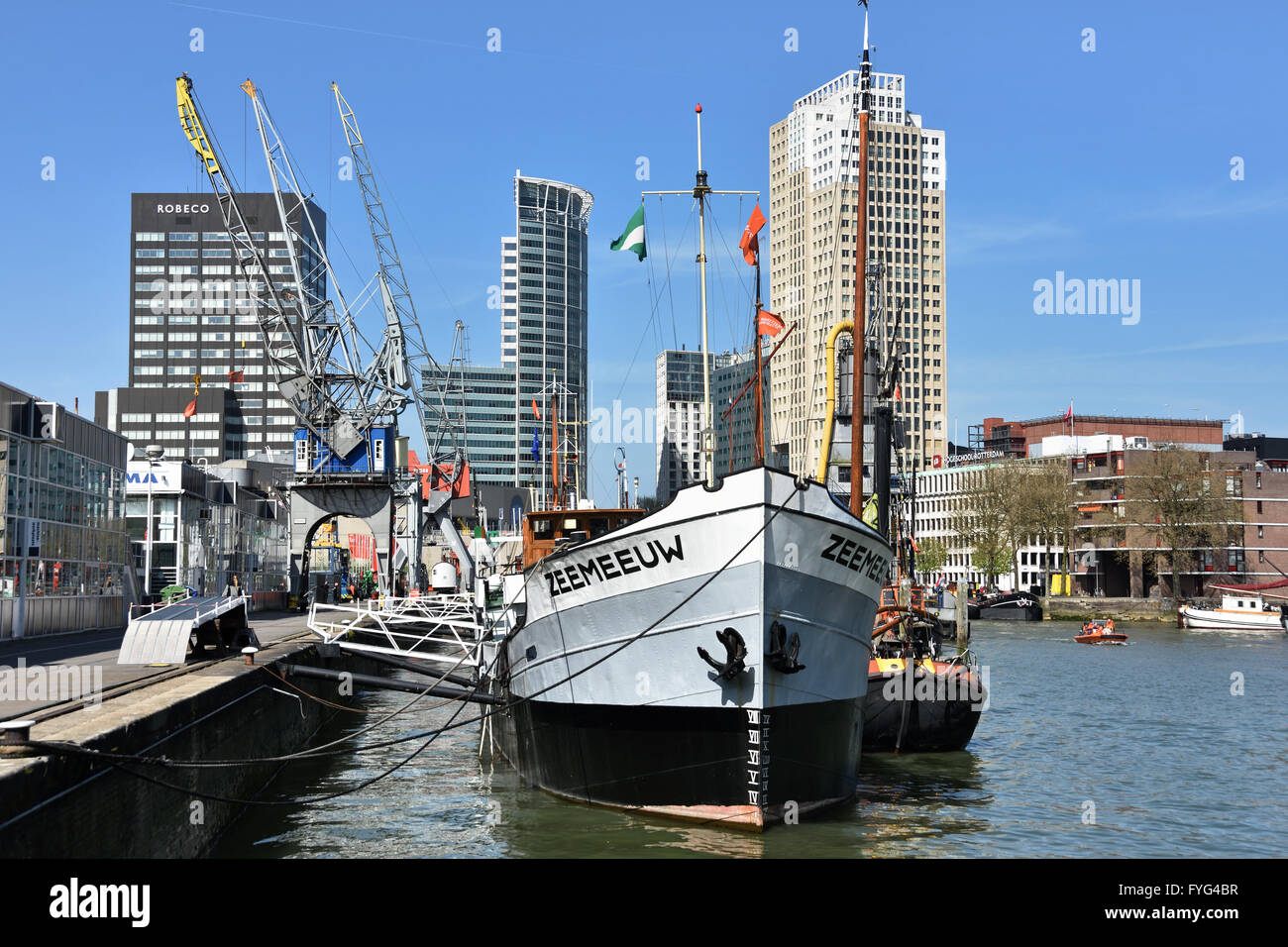 Maritime Museum (Wassertaxi) Rotterdam Niederlande niederländische alten Hafen Hafen Stockfoto