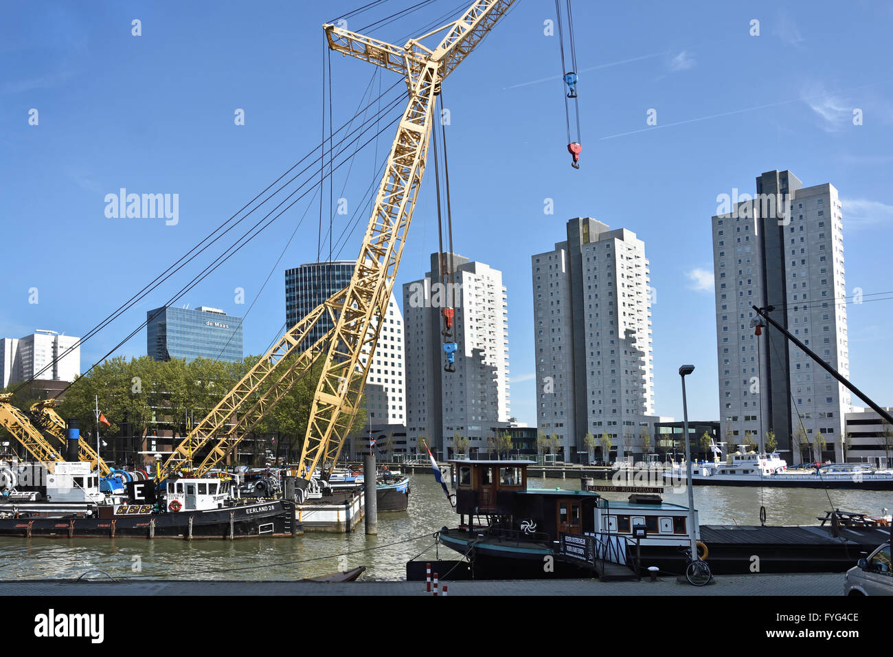 Maritime Museum (Wassertaxi) Rotterdam Niederlande niederländische alten Hafen Hafen Stockfoto