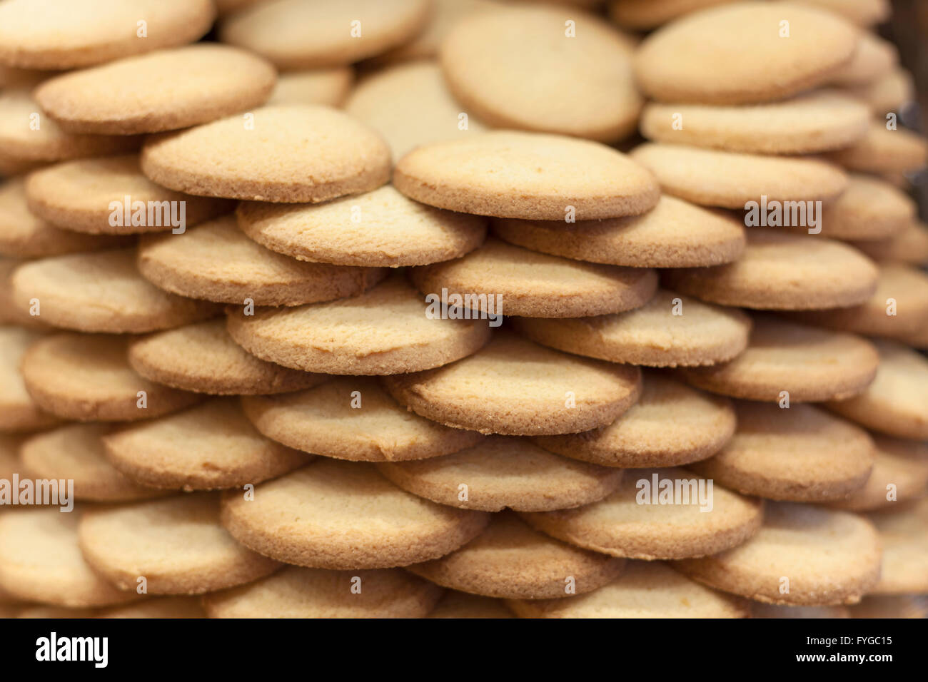 Typische belgische Kekse in einem Geschäft in Brüssel, Belgien. Stockfoto