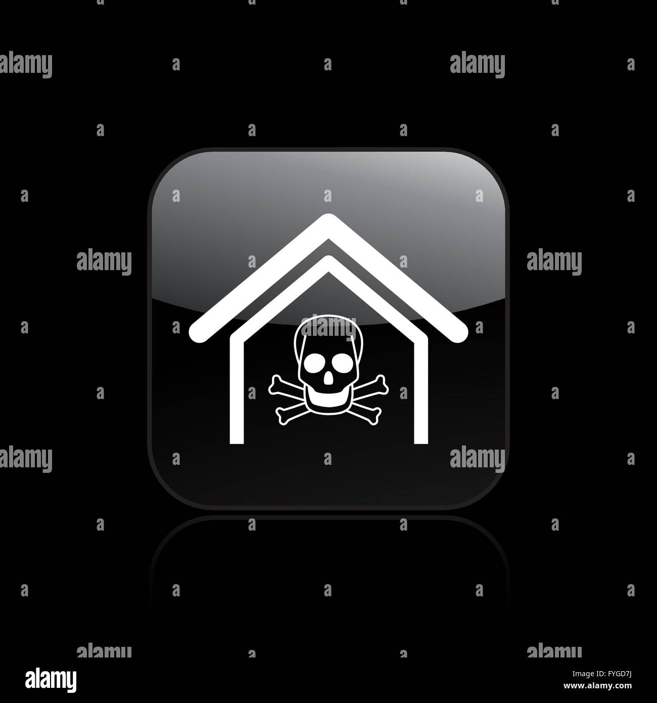 VektorIllustration der einzelnen SchädelSymbol Stockfotografie Alamy