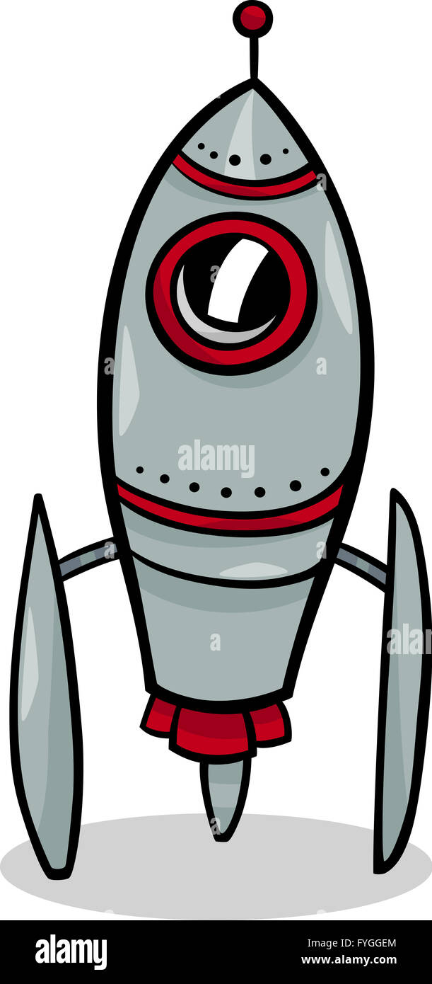 Rakete Raumschiff Cartoon Illustration Stockfotografie Alamy