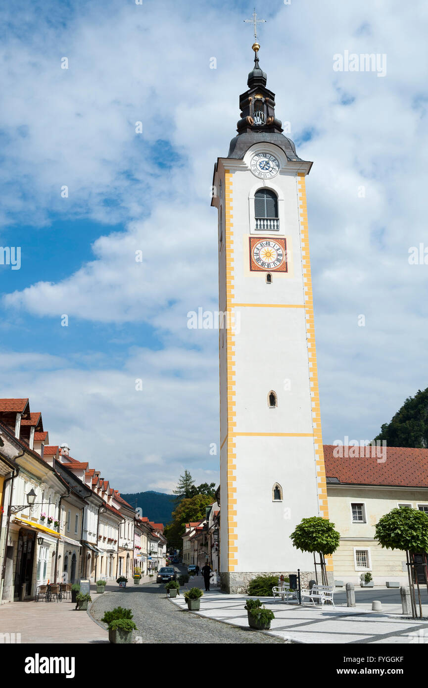 Kirche der Unbefleckten Empfängnis, Sutna Street, Kamnik, Slowenien, Europa Stockfoto