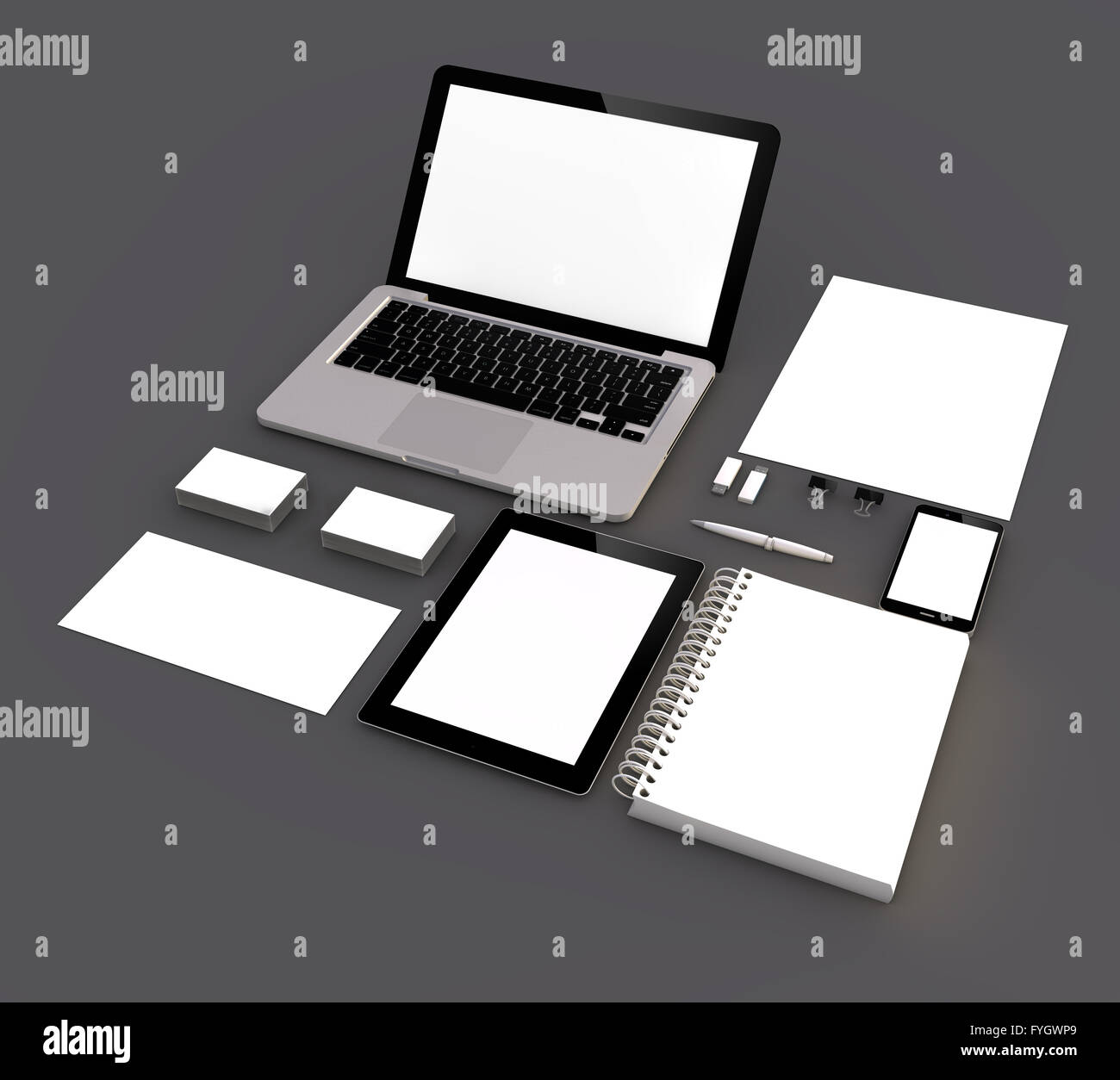 Corporate Business-Konzept: 3d generierte Modell Stockfoto