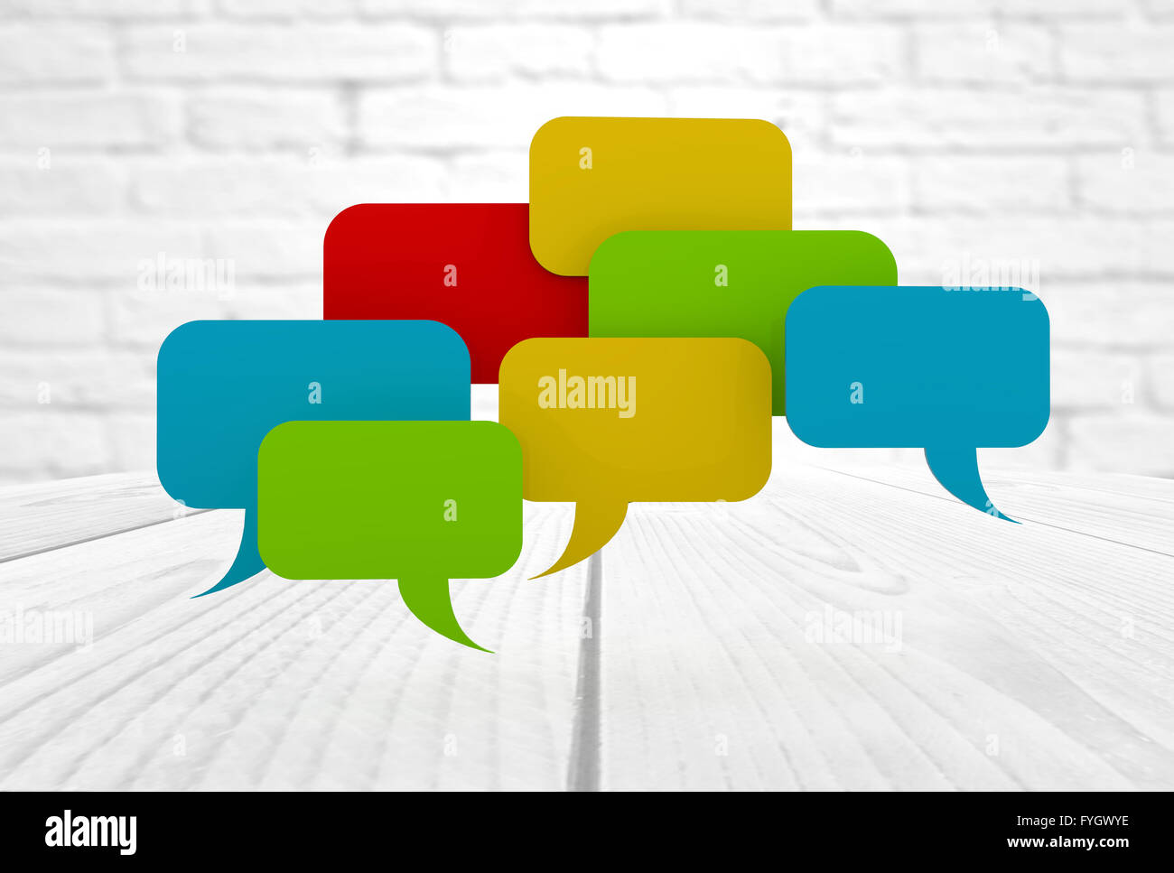 Bunte Sprechblasen Hintergrund. Stockfoto