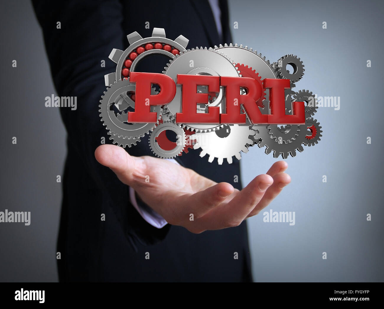 Perl Programmierung Geschäftsmann Stockfoto