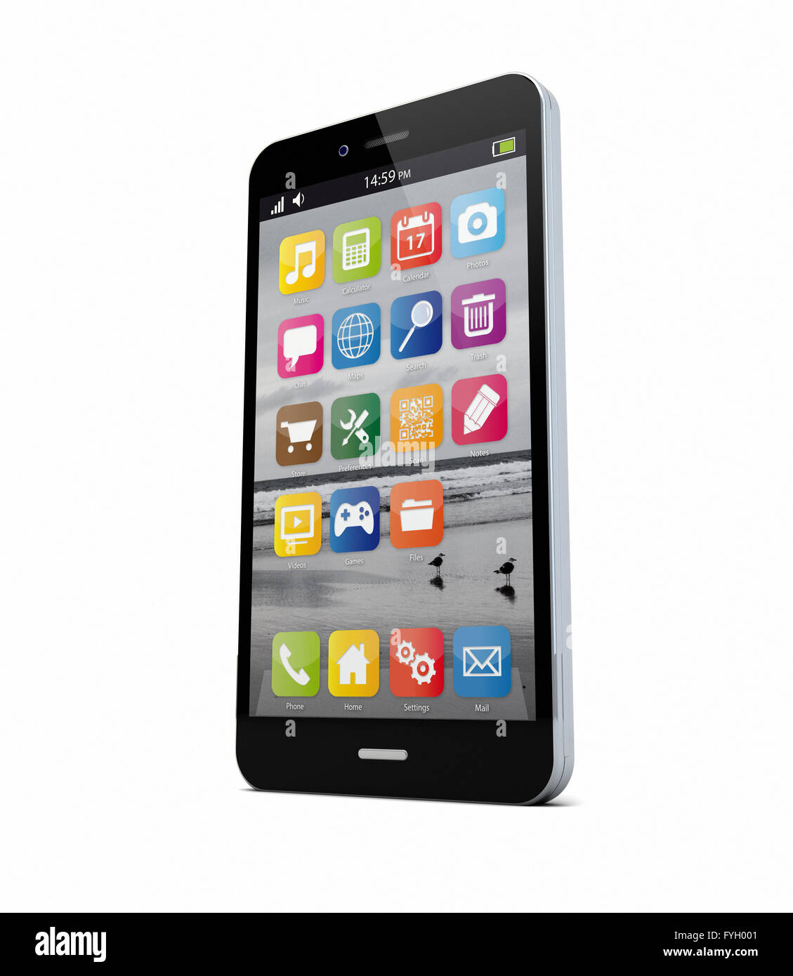 Rendern von einem original-smartphone Stockfoto