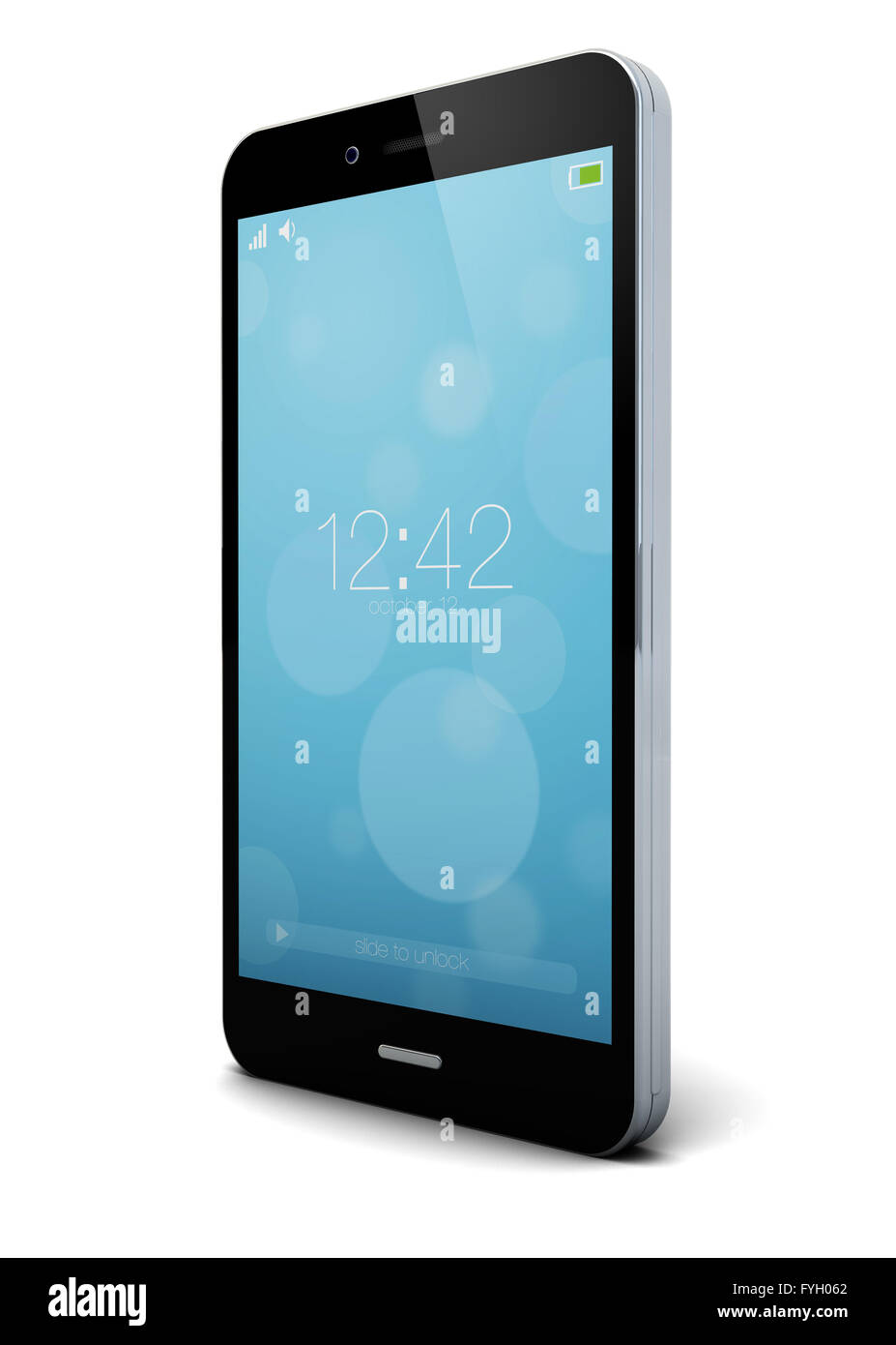 Rendern eines gesperrten Smartphones Stockfoto