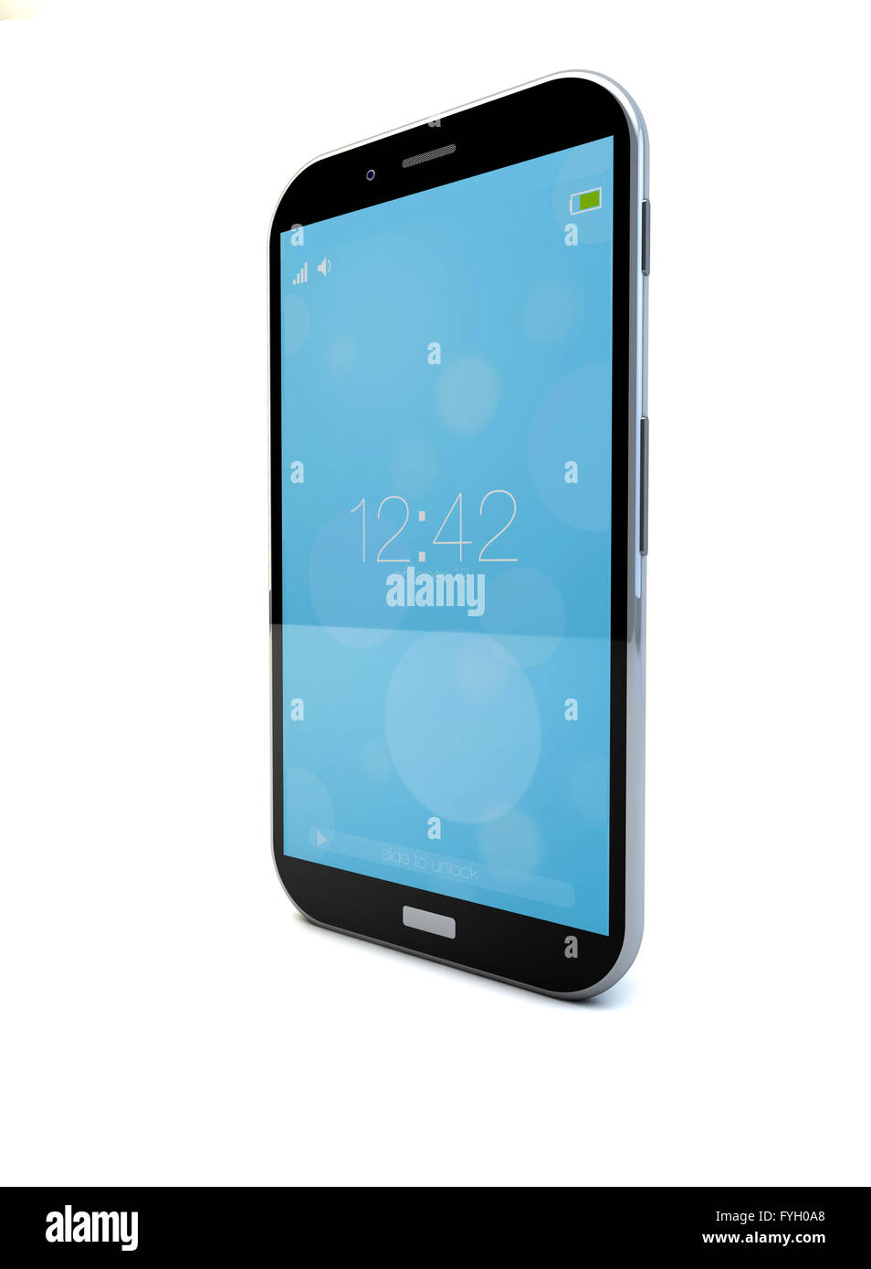 Rendern eines gesperrten Smartphones Stockfoto