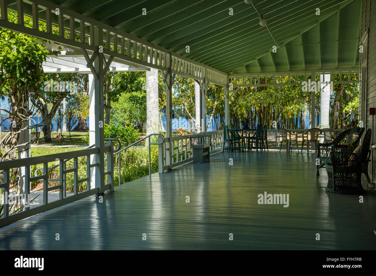 "Seminole Lodge" - Winter-Haus des Erfinders Thomas Edison, Fort Myers, Florida, USA Stockfoto