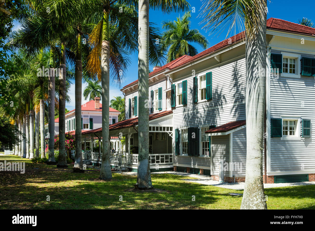 "Seminole Lodge" - Winter-Haus des Erfinders Thomas Edison, Fort Myers, Florida, USA Stockfoto