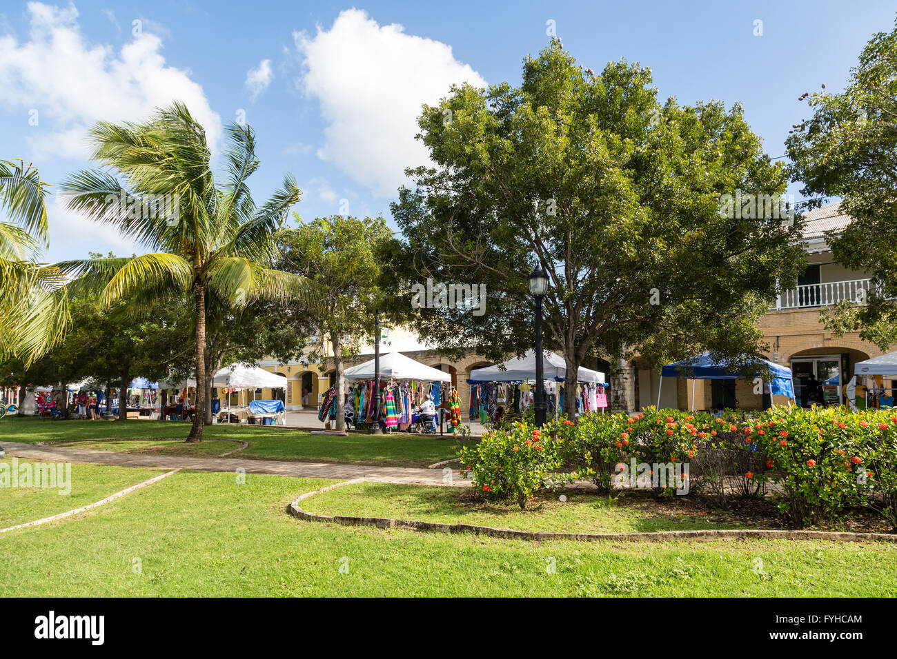 Öffentliche Märkte jenseits Park auf St. Croix Stockfoto