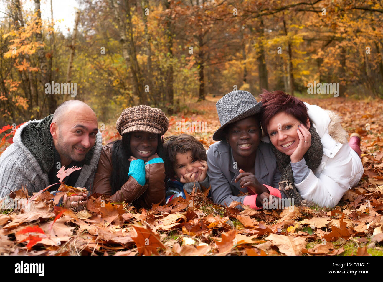 Gemischtrassig Familie Stockfoto