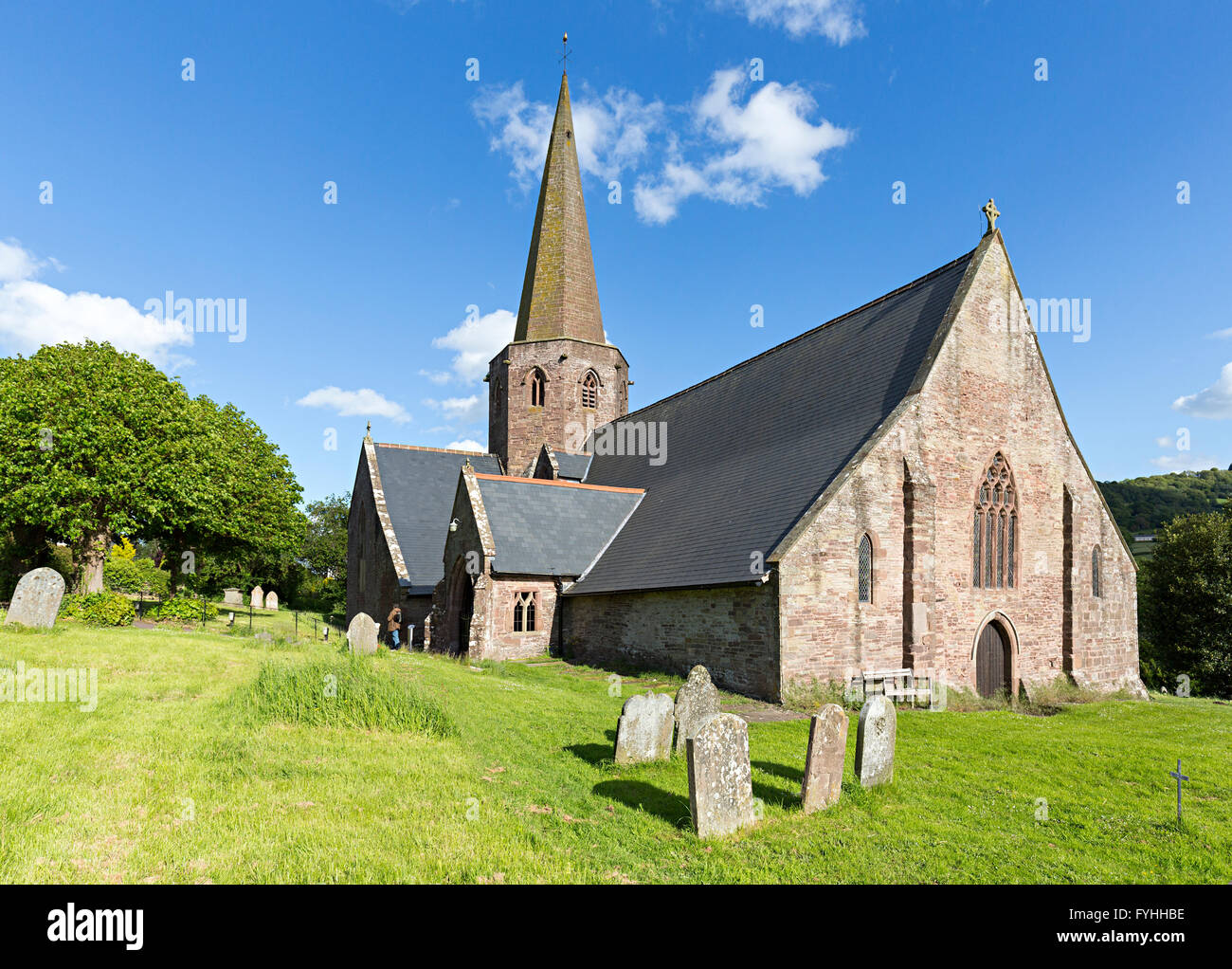 Kirche des Hl. Nikolaus, Grosmont, Monmouthshire, Wales, UK Stockfoto