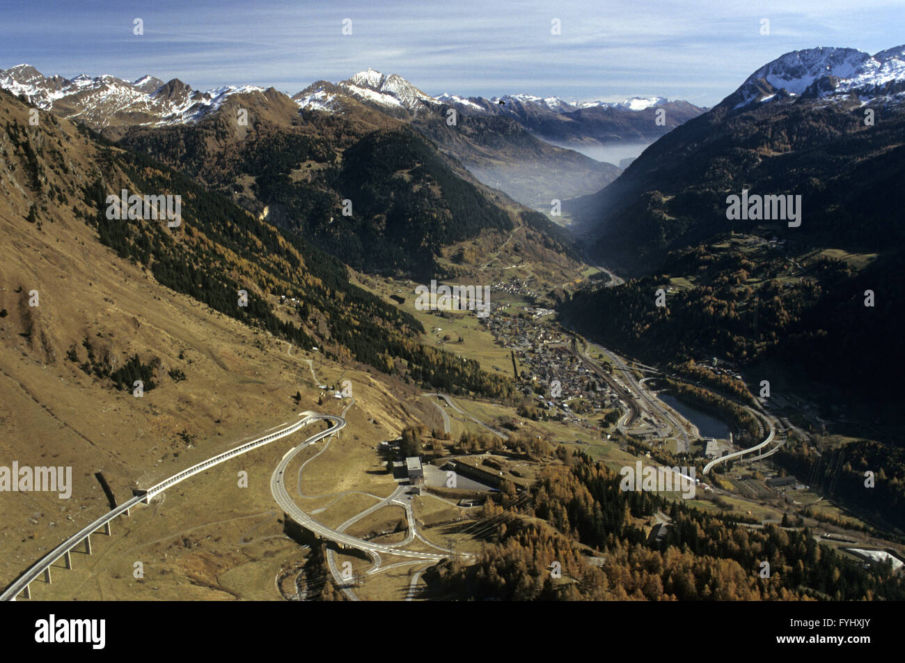 Airolo, Schweiz Stockfoto