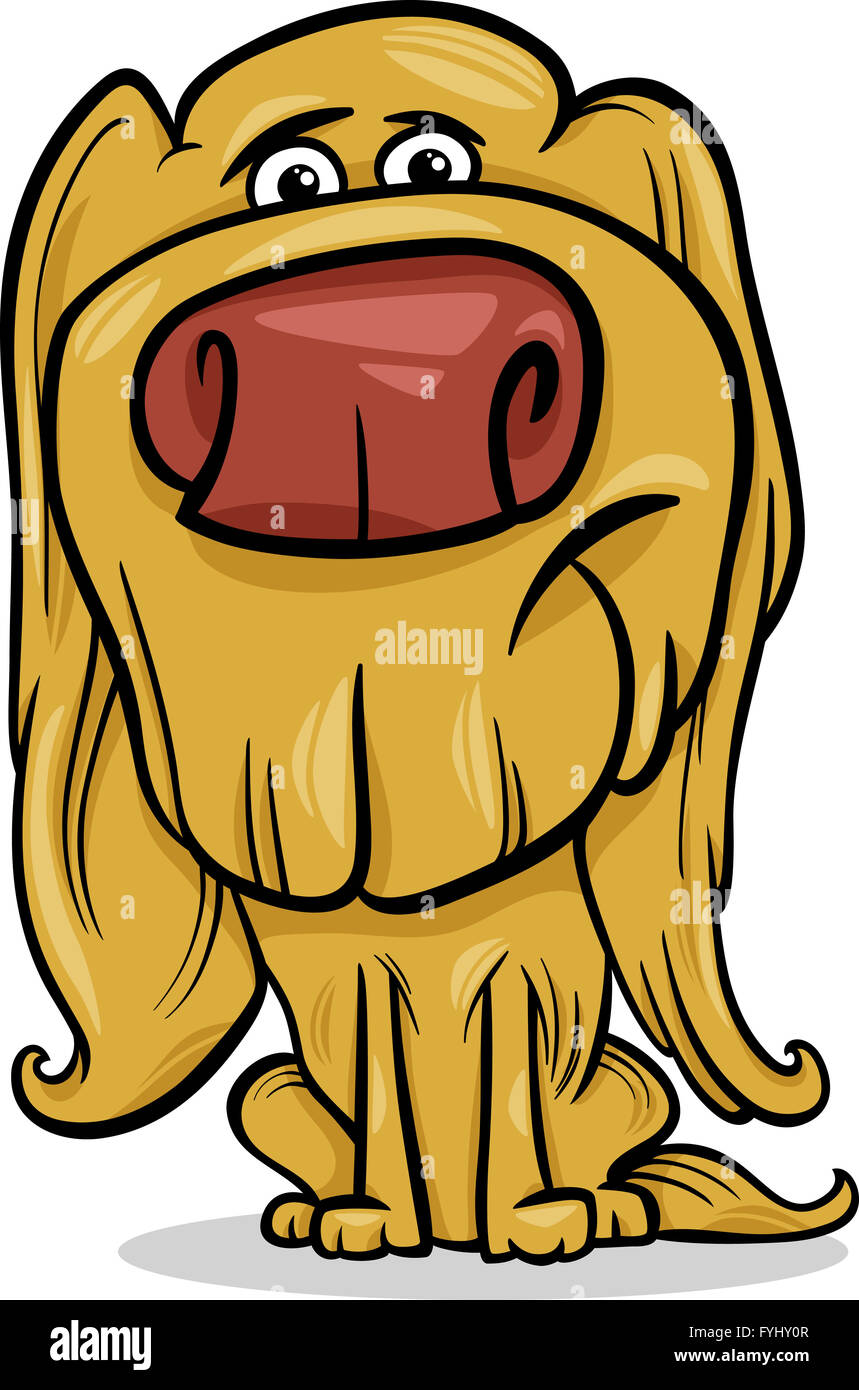 behaarte Hund Cartoon illustration Stockfoto
