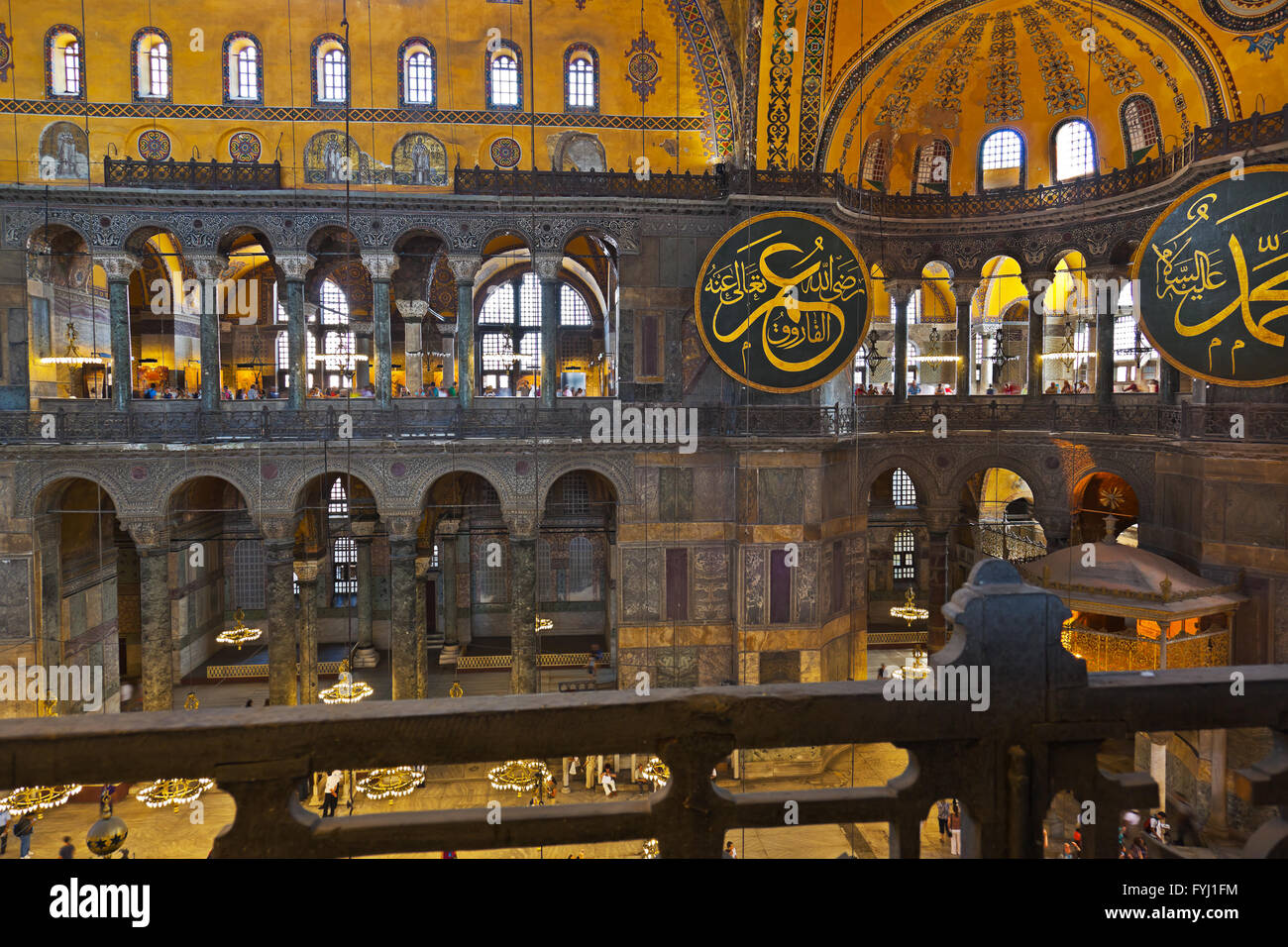 Mosaik Interior in der Hagia Sophia in Istanbul Türkei Stockfoto