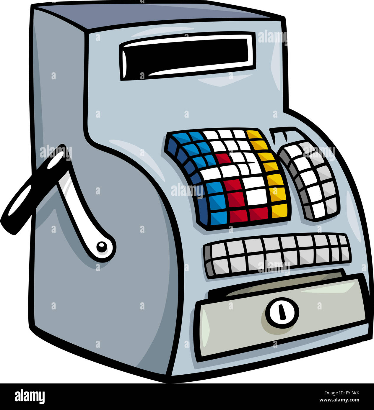 Till oder cash Register Cartoon ClipArt Stockfoto